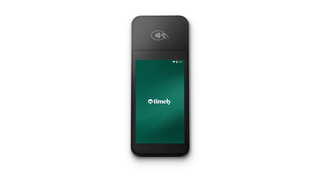 Timely logo on the touch terminal screen.png